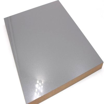 Non Corrosive Kitchen Cabinet Grey High Gloss MDF Panels 12mm
