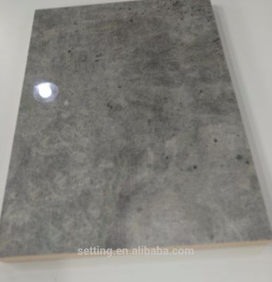 1220*2440Mm Uv Coated Marble Grey Gloss Mdf Sheets