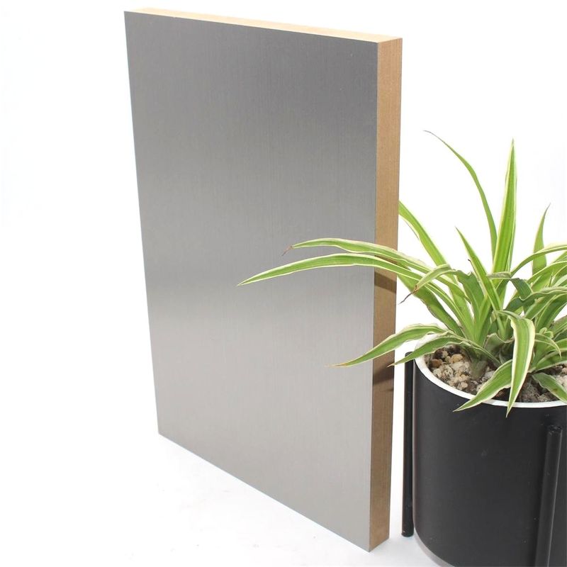 Fingerprint Free Metal Brushed PET Laminated MDF Panels 1220x3050×30mm